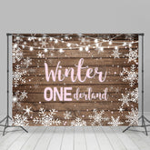 Winter Onederland Schneeflocke Holz Mädchen Geburtstag Hintergrund